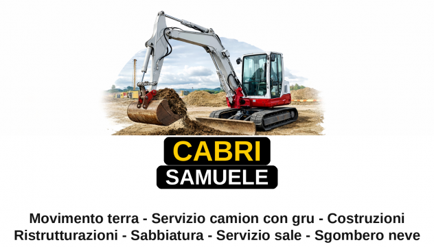 Scavi, demolizioni, reti fognarie, ristrutturazioni, trasporti.