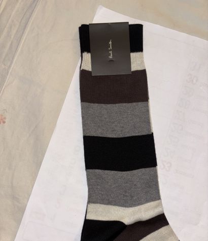 1 PAIO DI CALZE NUOVE DA UOMO FIRMATE ORIGINALI”PAUL SMITH”MADE IN ITALY TAGLIA - Foto 3