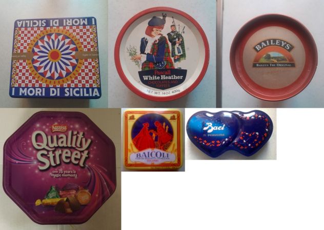 Scatola latta Ottagonale Quality Street grande da collezione vuota - Foto 3