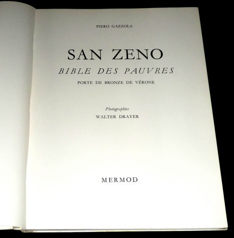 GAZZOLA "La Bible des pauvres, le porte de bronze de Verona", 1956 - Foto 2