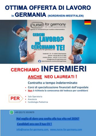 Infermiere/a in cardiologia pediatrica anche per neo laureati