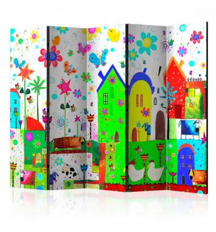 Paravento ARREDALACASA Per Bambini N. 7 Con 5 Ante