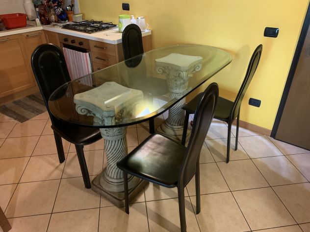 TAVOLO CON PIANO IN CRISTALLO - Foto 2