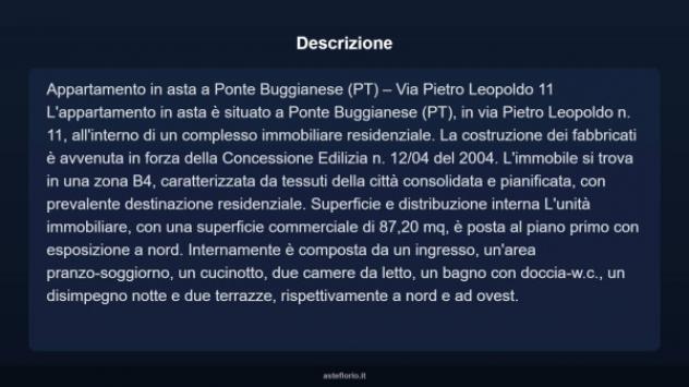 Immobile in asta di 87 m², box auto in vendita a Ponte Buggianese - Foto 4