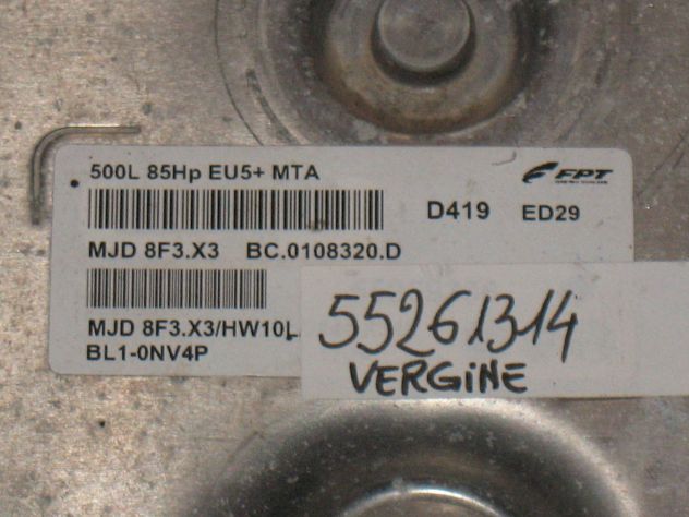 55261314 ECU CENTRALINA FIAT 500L 85HP 55261314 MJD 8F3.X3 HW10L MJD8F3.X3 - Foto 2