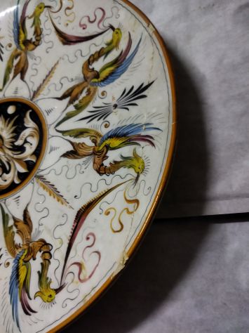 Piatto ceramica con disegni raffaelleschi - grottesche - Foto 7