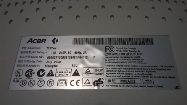 Monitor Acer 7377xe 17 Pollici. - Foto 3