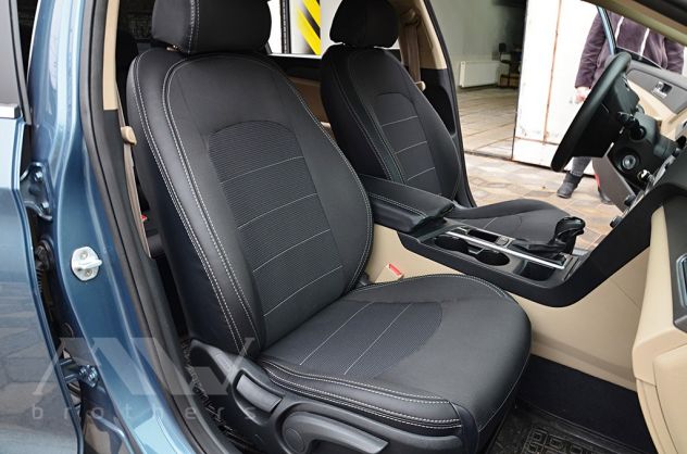 Set Coprisedili su misura per Hyundai Sonata (LF) (2014-2019)Ecopelle/Alcantara - Foto 2