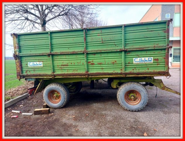 Rimorchio Agricolo Cillo 2 Assi Cassone Ribalt. Trilaterale - Foto 7