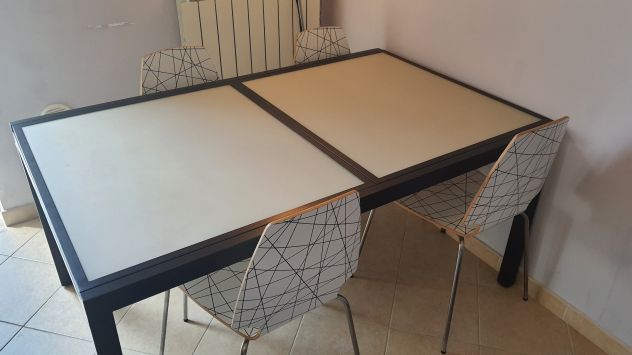 TAVOLO DA PRANZO ALLUNGABILE IN VETRO - Foto 4