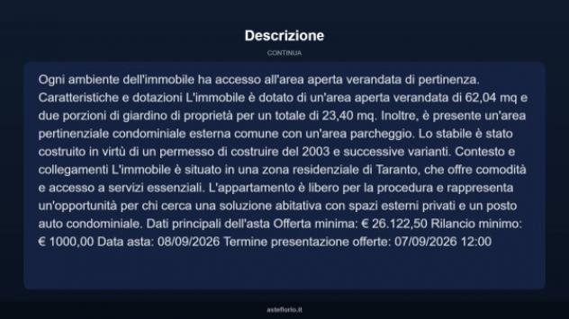 Immobile in asta di 77 m² in vendita a Taranto - Foto 4