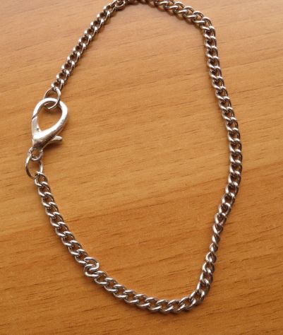 BRACCIALETTO IN ACCIAIO INOX SOLO LA CHIUSURA IN ARGENTO USATO - - Foto 2