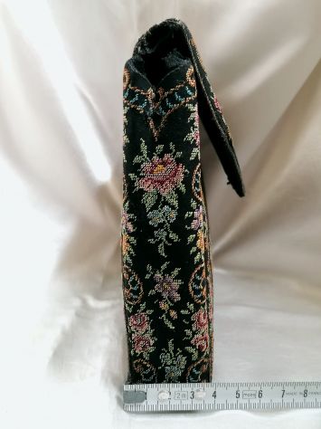 AUTENTICA BORSETTA DA SERA A PICCOLO PUNTO ORIGINALE VINTAGE 1950 CIRCA. - Foto 10