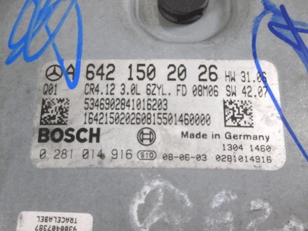 A6421502026 CENTRALINA INIEZIONE MOTORE BOSCH MERCEDES E320 3.0 5P D AUT RICAMBI IN MAGAZZINO 0281014916 - Foto 4