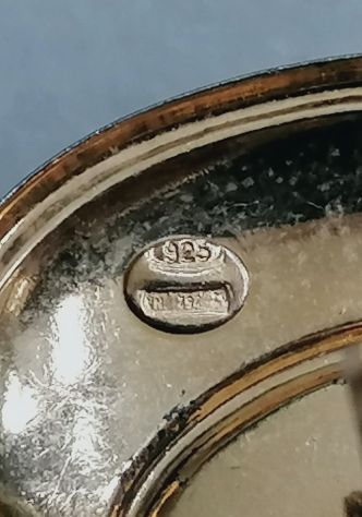 BELLISSIMI ORECCHINI A PERNO IN ARGENTO DORATO E EMATITE, MODELLO ESCLUSIVO. - Foto 5