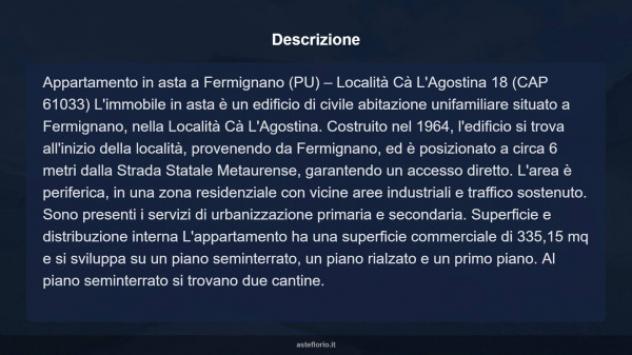 Immobile in asta di 335 m² con più di 5 locali e box auto doppio in vendita a Fermignano - Foto 17