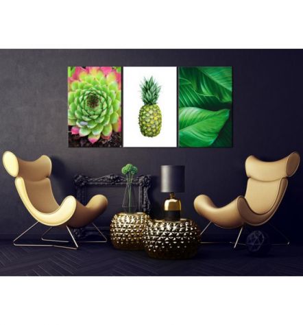 Quadro Ananas E Natura Cm. 120x60 - ARREDALACASA - Foto 2