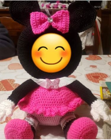 Minnie portafoto bambina creata all'uncinetto - Foto 2