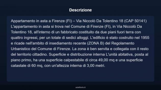 Immobile in asta di 60 m² in vendita a Firenze - Foto 3