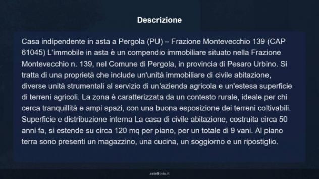 Immobile in asta di 120 m² con più di 5 locali in vendita a Pergola - Foto 15