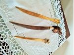 Piccola collezione  n° 3  tagliacarte con  effige di  cane