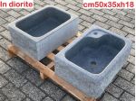 Lavello lavandino per cucina in pietra granito diorite 50cm
