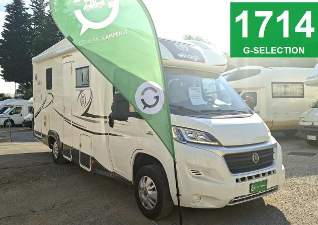 CAMPER ELNAGH DUCATO SEMINTEGRALE 6 POSTI SEMIDINETTE BASCULANTE LETTO MATRIMONIALE GARAGE CLIMATIZZATORE FOTOVOLTAICO CAMPEGGIO USATI GENERALI 1714