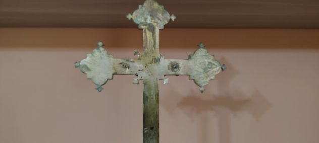 R137 - ANTICO CROCIFISSO DA PROCESSIONE - Foto 8