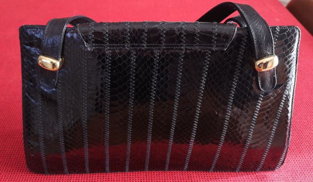 Borsa vera pelle nera coccodrillo - Foto 3
