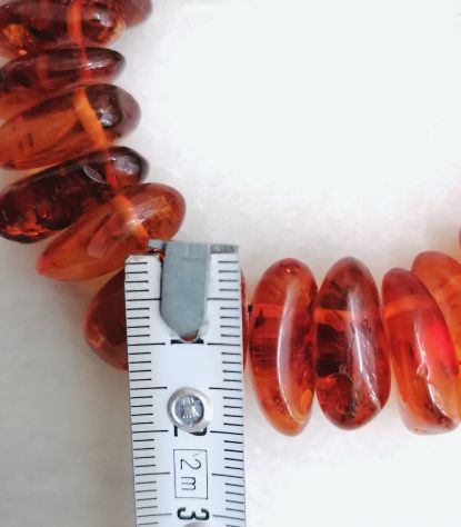 BELLISSIMA COLLANA SCALARE IN AUTENTICA AMBRA BALTICA NATURALE A GOCCE. - Foto 9
