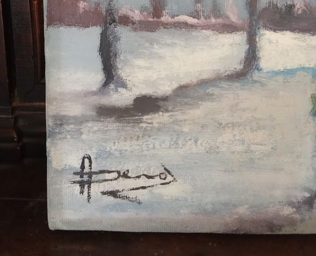 Dipinto di A. Devò - olio su tela - Foto 3