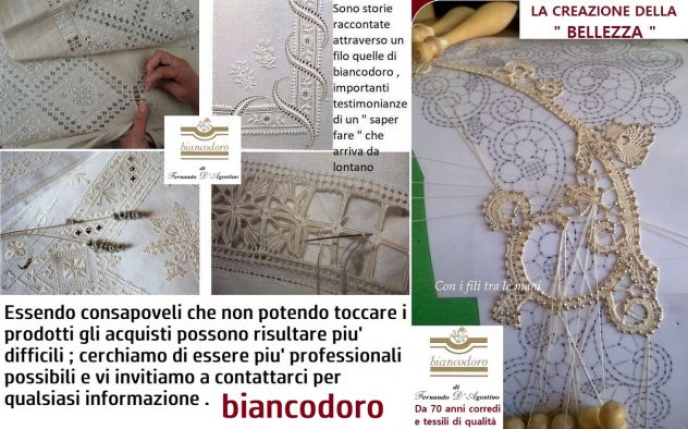 Tovaglie lino ricamo a mano con tovaglioli - Foto 10