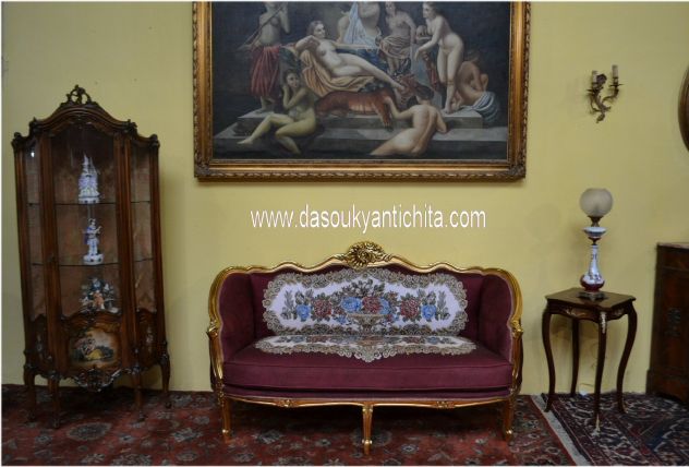 Cristalliera angolare in noce stile Barocco anni 60/70 - Foto 6
