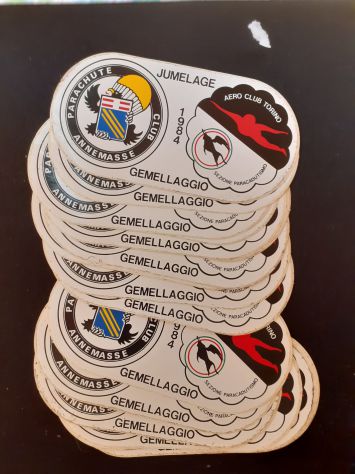 36 Adesivi Stickers Vintage anni 70 80 90 Paracadutismo Paracadutisti Aero Club - Foto 3