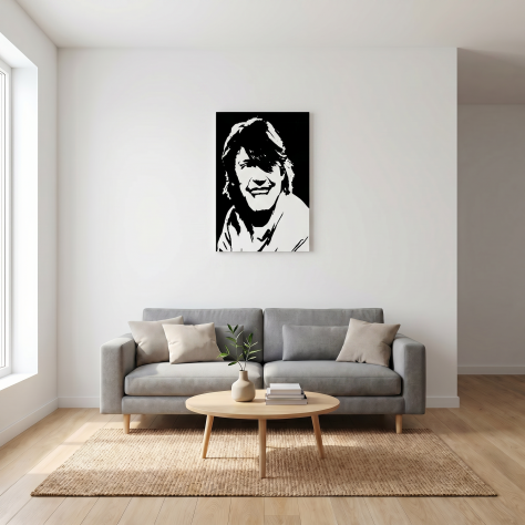 Quadro Fabrizio de Andre dipinto a mano pop art