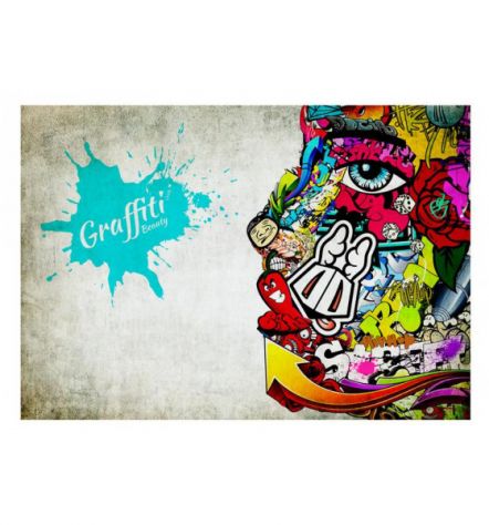 Fotomurale Adesivo Street Art Con Ragazza Arredalacasa - Foto 2