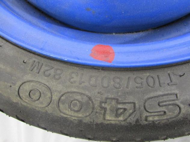 RUOTINO DI SCORTA HANKOOK S400 DAEWOO MATIZ 1.0 B 46KW 5M 5P (2003) RICAMBIO USATO T105/80D13 82M 2503 - Foto 4