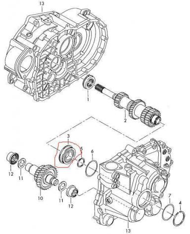 Cuscinetto Cambio Manuale 6 Marce 02M Volkswagen 02M311235A
