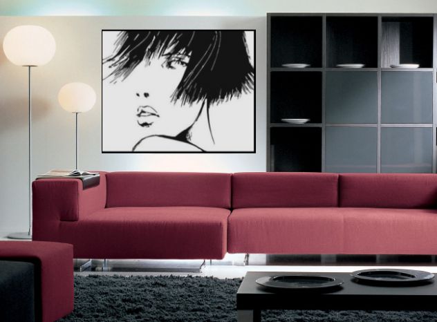 Quadro Valentina Crepax dipinto a mano pop art