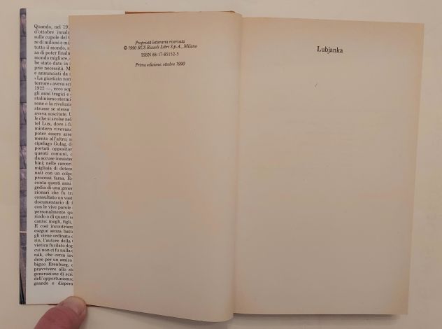 Lubjanka di Enzo Biagi 1°Ed.Rizzoli, ottobre 1990 come nuovo - Foto 5