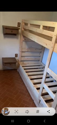 Letto a castello  in pino grezzo - Foto 4