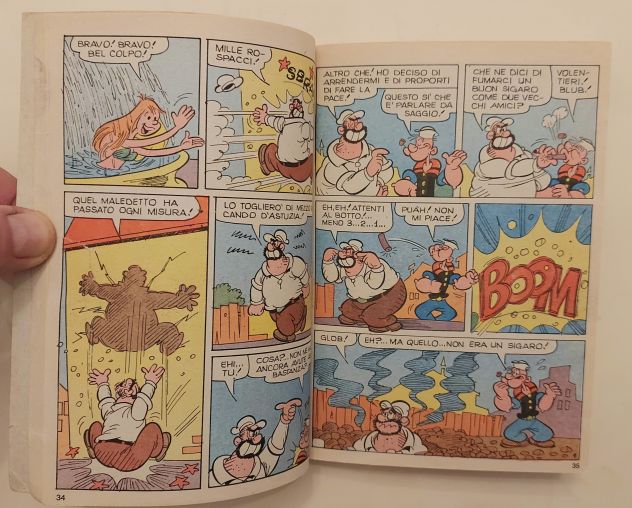 Comics Braccio di Ferro a colori e bianco nero numero doppio 34 Ed.Metro, 1997 - Foto 5
