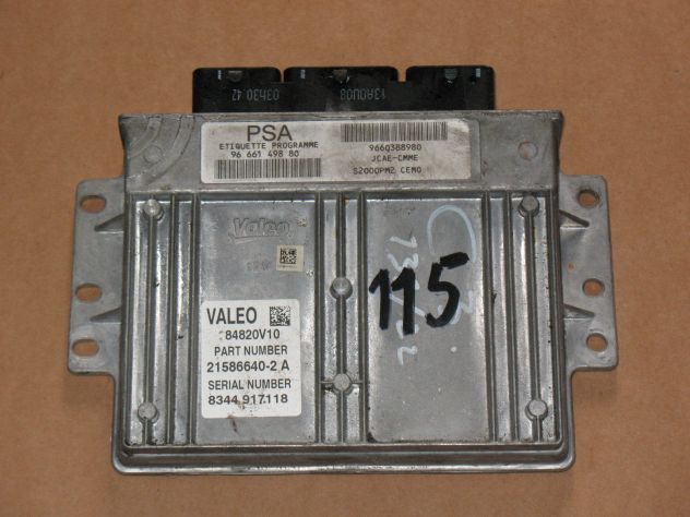9666149880 ECU CITROEN C3 PSA VALEO 1.4 9660388980 S2000PM2 CEM0 2158664602A