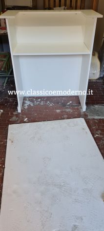Bancone reception centro estetico con colonne bianco con spedizione - Foto 3