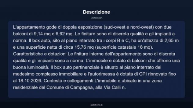 Immobile in asta di 63 m², box auto in vendita a Campagna - Foto 9
