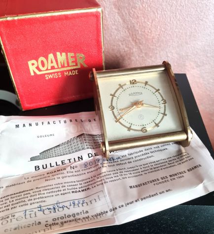 Sveglia da tavolo Roamer Vintage Anni '60 movimento a cadi 8 gior