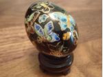 Soprammobile Uovo in smalto nero cloisonné