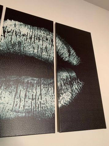 TELA SCOMPOSTA CON EFFETTO BIANCO LABBRA FEMMINILI - Foto 4
