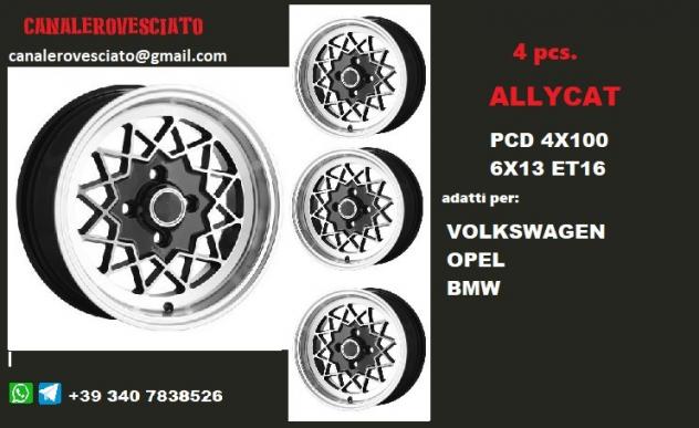 Cerchi allycat 6x 13 et16 4x100 vw opel bmw