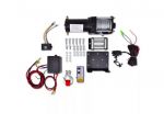 Verricello elettrico 12V 1360 KG piastra montaggio e rullo passacavo